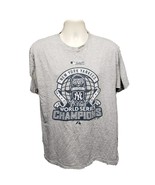 2009 New York Yankees 27 Time World Series Champions Adult Large Gray TS... - £11.68 GBP