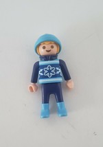 Playmobil Christmas 5593 Replacement Figure With Blonde Hair And Blue Outfit - $6.00