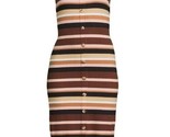 No Boundaries ~ Button Front ~ X-SMALL ~ Hot Chocolate Stripe ~ Sleevele... - $22.44