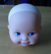 Vintage 1992 Tyco Vinyl Unused Factory Stock Girl Doll Head 4 1/4" Tall - £13.20 GBP