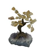 Citrine &amp; Amethyst Crystal Tree Amethyst Cluster Crystals Base Bonsai Mo... - $64.14 CAD