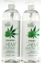 2 Bottles Natural Therapy Hemp &amp; Lemongrass Strength Protect Shampoo 33.... - £26.67 GBP