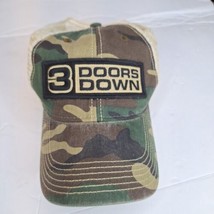 3 Doors Down Legacy Trucker Camo Hat Snapback Adjustable Distressed  - £11.90 GBP