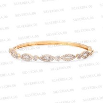 4.50CT Baguette Cut Simulated Diamond Women&#39;s Bracelet Gold Plated 925 Silver - £166.17 GBP