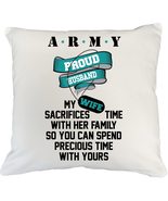 Proud Husband: My Wife Sacrifices Time with Her Family US Army Themed Pi... - £20.23 GBP