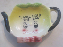 Vintage Anthropomorphic Tea Bag Holder &quot;I Will Hold the Bag&quot; Replacement - £6.71 GBP
