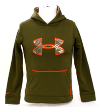 Under Armour Storm Green &amp; Realtree Hooded Pullover Hoodie Youth Boy&#39;s M... - $74.24