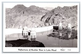 RPPC Reflections Boulder Dam Lake Mead Boulder City NV Frashers Postcard R6 - $4.90