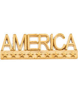 14K Gold &quot;America&quot; Lapel Pin in 14K Yellow or White Gold - €241,11 EUR