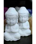 Sacred Purity White Jade Buddha: Hand-Carved from Nepalese Himalayan White - $98.00