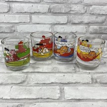 McDonalds 1978 Garfield Odie Mugs Set of 4 Canoe Hammock See Saw Skateboard - $30.47