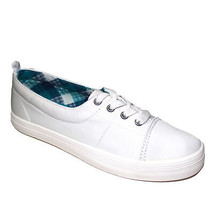 Lands&#39; End Sneakers Women&#39;s Size 8, Lace-up Canvas Shoes, White - $29.99