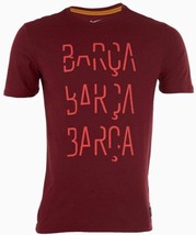 Nike Mens Football Club Barcelona Covert T Shirt Color Maroon/Orange Size 2XL - £36.83 GBP