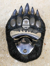 Rustic Western Wildlife Black Bear Paw With Claws Wall Beer Bottle Metal... - $20.99