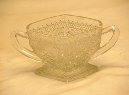 Sandwich Clear Depression Glass Sugar Bowl Indiana Glass Vintage 1930’s - £15.81 GBP