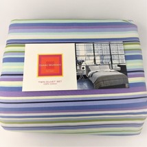 Isaac Mizrahi Stripe Twin Duvet Cover + 1 Pillow Sham 2 Pieces for Single NEW - £49.72 GBP