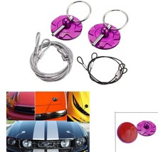 CNC Universal Car Racing Sport Bonnet Hood Pin Lock Latch Appearance Kit Purple - £9.59 GBP