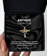 Necklace Birthday Present For Antique Collector Wife - Jewelry Cross Pendant  - £39.01 GBP