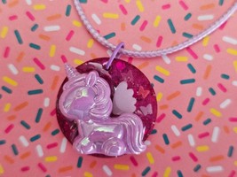 Unicorn Charm Bundle, including resin charm, necklace, mini flashlight, and keyc - £11.21 GBP