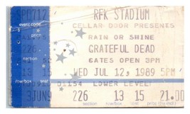 Grateful Dead Concert Ticket Stub Juillet 12 1989 Washington Dc - £39.40 GBP