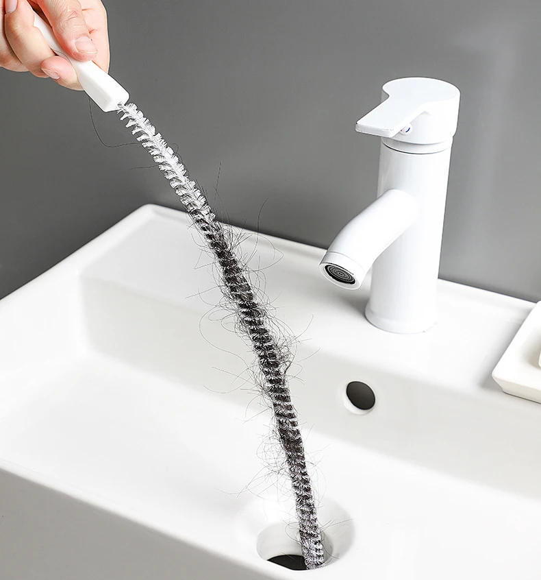 Sporting 1/2pcs Super long A Dredging Brush Bathroom Hair Sewer Sink Cleaning Br - £23.51 GBP