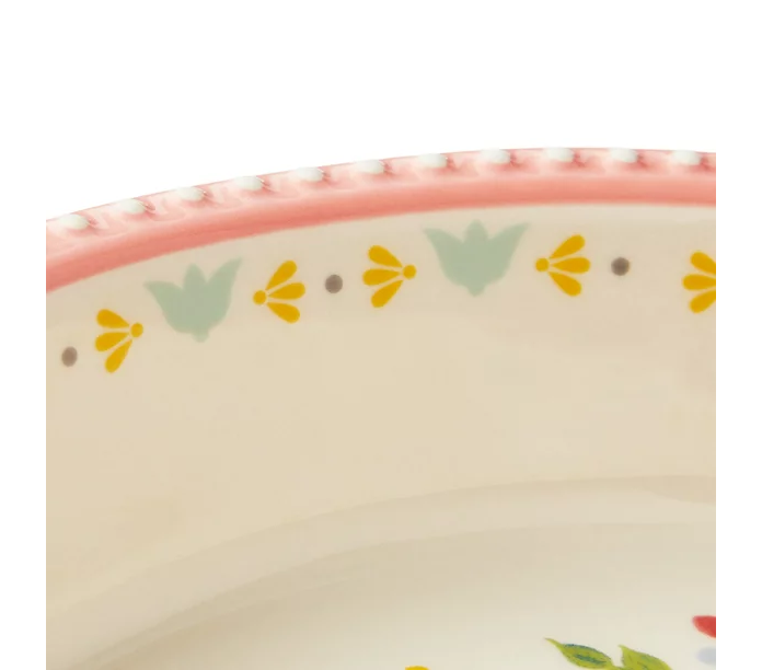 Pioneer Woman ~ Sweet Romance ~ 9.4" Stoneware ~ Gingham w/Floral Design Pie Pan Item image 3