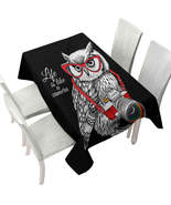 Funny Retro Hipster Photographer Owl Tablecloth - $51.98 CAD+