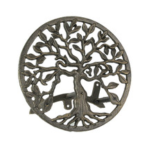 Cast Iron Tree Of Life Decorative Wall Mounted Garden Hose Holder Bronze Finish - £66.78 GBP