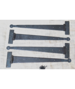 4 HUGE Strap T Hinges 24&quot; Tee Hand Forged Gate Barn Rustic Medieval Iron... - $187.74 CAD