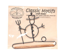 Classic Motifs Snowman 6 Inch Fabric Holder With Dowel - $14.95