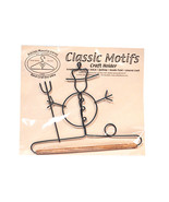Classic Motifs Snowman 6 Inch Fabric Holder With Dowel - £11.93 GBP