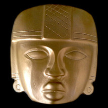 Inca Aztec Maya Mayan Mask Face wall sculpture plaque replica reproduction - $34.65