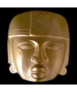 Inca Aztec Maya Mayan Mask Face wall sculpture plaque replica reproduction - $47.54 CAD