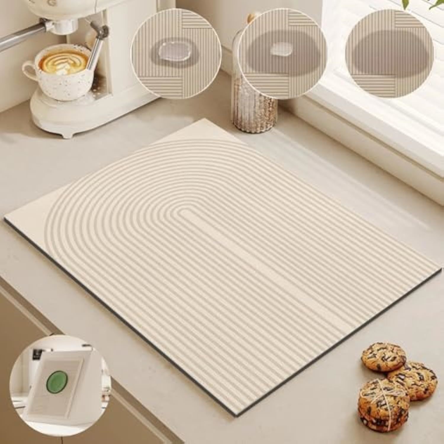 - Coffee Mat, Coffee Maker Mat For Countertops, Absorbent For Kitchen Counter, U