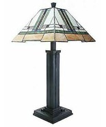 Frank Lloyd Wright 28&quot; Mission Style Art Glass Table Lamp - $381.28 CAD