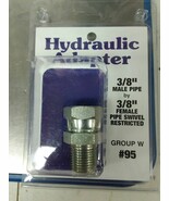 New Hydraulic Adapter 3/8&quot; MALE PIPE BY 3/8&quot; FEMALE PIPE SWIVEL RESTRICTED - €16,63 EUR