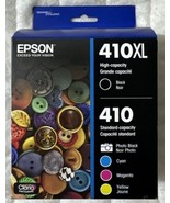 Epson 410XL Black 410 Color &amp; Photo Black T410XL-BCS Exp 2026 Sealed Ret... - £47.80 GBP