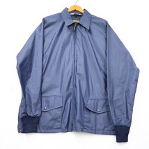 Vintage West Wind Mens Size XL Wind Breaker Rain Jacket Navy Blue By Buc... - £19.90 GBP