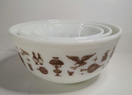 Pyrex Early American Nesting Bowls Set of 3 - £101.63 GBP