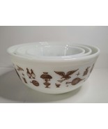 Pyrex Early American Nesting Bowls Set of 3 - $177.18 CAD