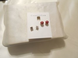 Charter Club Gold-Tone 2-Pc. Set Stud Earrings C899 $29 - $14.39