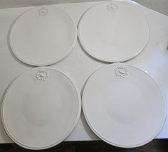 4 Mary Carol Home Collection Bird Relief White 10&quot; Dinner Plates #2 - $38.61