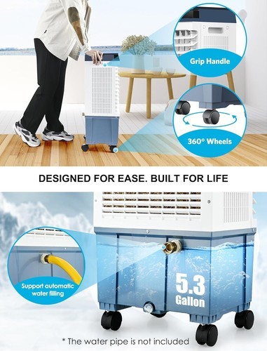 Air Choice 6 Ice Box & 5.3 Gal Tank 1800 CFM Evaporative Air Cooler (Open Box) Item image 4