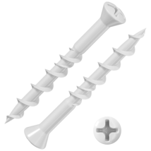 50PCS Flat Head Drywall Anchors 2″ White Anti-Rust Hollow Wall Bolts - $17.59