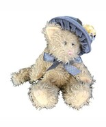 Boyds Bears Kitty Long Tail Cat Big Blue Bow Floral Hat Tush Tag Pellet ... - $14.12 CAD