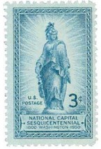1950 U.S. #989 1950 3¢ Statue of Freedom on Capitol Dome Postage Stamps | Unused - £0.78 GBP