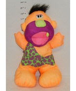 Vintage 1992 Fisher Price Puffalump Grrrrunts Nylon Orange Caveman Works - $941.35 MXN