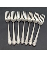 Gorham Plate 1930 LADY CAROLINE Salad Fork Set of 7 VTG Rare - $951.78 MXN
