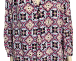 Crown &amp; Ivy Pink Weekend in Lisbon signature 3/4 Sleeve Blouse 3X NWT - $34.19