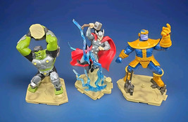 3 Marvel Avengers Zoteki Connect Create Diorama Thanos The Incredible Hulk Thor  - £22.27 GBP